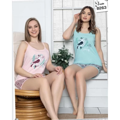 Пижама женская трикотаж (хлопок), размеры S- XL (46-52), Турция Пижама женская трикотаж (хлопок), размеры S- XL (46-52), Турция