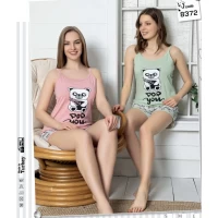 Пижама женская трикотаж (хлопок), размеры S- XL (46-52), Турция