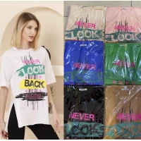 Футболка туніка OVERSIZE, р. S-L (48-54) коттон 100%, Турция