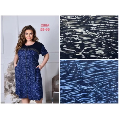 Халат женский летний коттон размер 58-66 (46214)