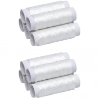 Набор ниток белых полиэстер, 10 штук, 87769