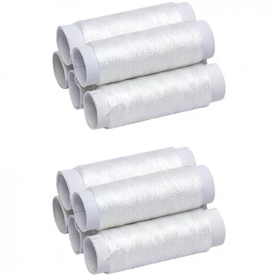 Набор ниток белых полиэстер, 10 штук, 87769