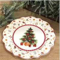 Фарфоровая десертная тарелка(27,5см) Праздничный Флер