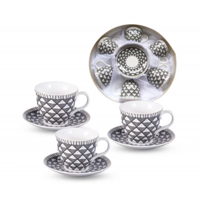 Чайный сервиз (6 чашек +6 блюдец) фарфор Чайный сервиз (6 чашек +6 блюдец) фарфор