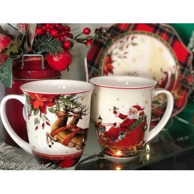 Фарфоровая чашка  (480мл)  Christmas story, Серия Шотланка