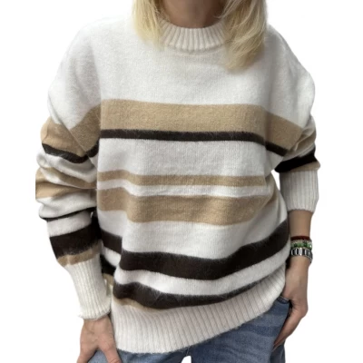 Свитер Кашемир Ангора 24082. Размер 46-52 (Оверсайз )