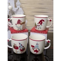 Фарфоровая чашка (360мл) Весёлый гномик