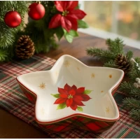 Фарфоровый салатник в форме  звезды (360мл)  Christmas story, Серия Шотланка