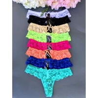 Трусы бикини женские 8809. Размеры: 44; 46; 48. КРУЖЕВО