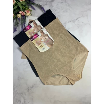 Женские трусы утяжки 9079, КРУЖЕВО С СИЛИКОНОВЫМ ПОЯСОМ, Размеры: 52-54-56