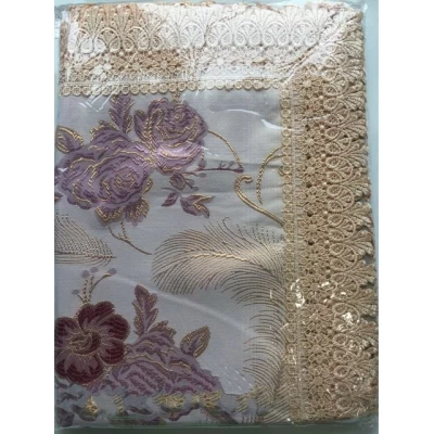 Скатерть Home Plus тканевая с кружевом (Роза) 150х220 Скатерть Home Plus тканевая с кружевом (Роза) 150х220