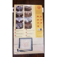 Скатерть ПВХ на фланелевой основе круг 152