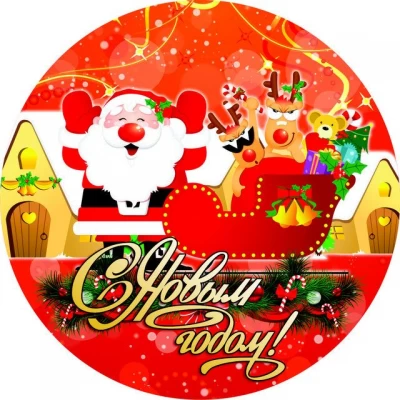 Тарелки праздничные бумажные одноразовые " С Новым Годом Дед Мороз". 18см.10 шт Тарелки праздничные бумажные одноразовые " С Новым Годом Дед Мороз". 18см.10 шт