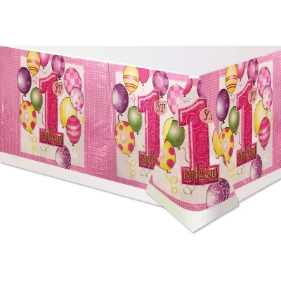 Скатерть детская полиэтиленовая " Первый год девочка " 180x110 см Скатерть детская полиэтиленовая " Первый год девочка " 180x110 см