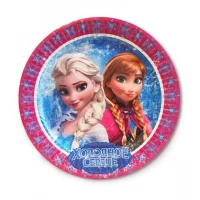 Тарелки бумажные одноразовые детские " Холодное сердце ". 18 см.10 шт. Тарелки бумажные одноразовые детские " Холодное сердце ". 18 см.10 шт.