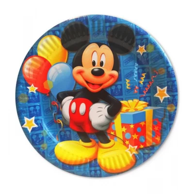 Тарелки бумажные одноразовые детские " Микки Маус ". 18 см.10 шт. Тарелки бумажные одноразовые детские " Микки Маус ". 18 см.10 шт.