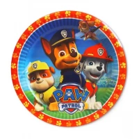Тарелки бумажные одноразовые детские " Щенячий патруль ". 18 см.10 шт. 