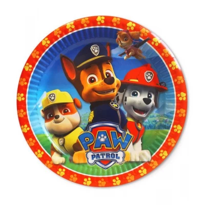 Тарелки бумажные одноразовые детские " Щенячий патруль ". 18 см.10 шт. Тарелки бумажные одноразовые детские " Щенячий патруль ". 18 см.10 шт.