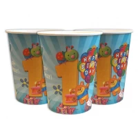 Стаканы одноразовые бумажные детские " Первый год жизни голубой " 10 шт./уп.