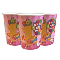 Стаканы одноразовые бумажные детские " Первый год жизни розовый " 10 шт./уп. 