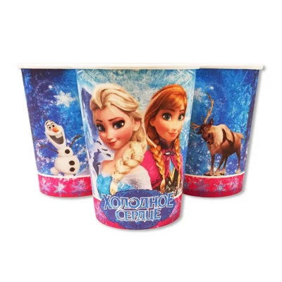 Стаканы одноразовые бумажные детские " Холодное сердце " 10 шт./уп. Стаканы одноразовые бумажные детские " Холодное сердце " 10 шт./уп.
