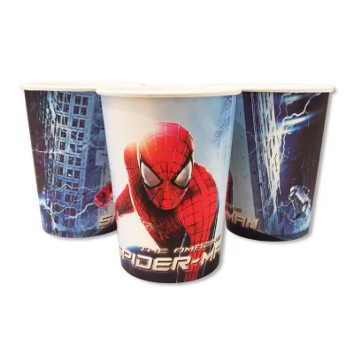 Стаканчики одноразовые праздничные детские " Человек паук " 10 шт./уп. Стаканчики одноразовые бумажные "Человек паук" (10шт/уп)