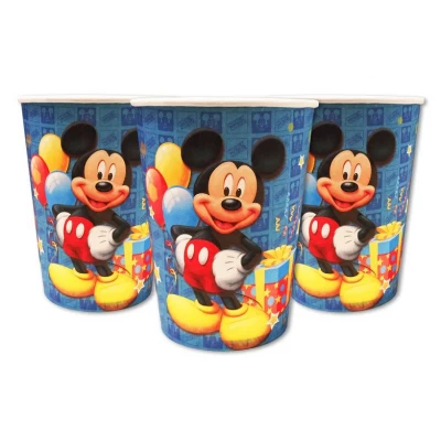Стаканы одноразовые бумажные детские " Микки Маус " 10 шт./уп. Стаканчики одноразовые бумажные "Минни Маус" (10шт/уп)