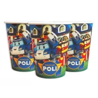 Стаканы одноразовые бумажные детские " Робокар Поли " 10 шт./уп. 