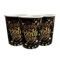 Стаканы одноразовые бумажные детские " Happy Birthday " звёзды 10 шт/уп