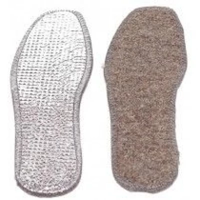 СТЕЛЬКИ ВОЙЛОЧНЫЕ НА РЕБРИСТОЙ ФОЛЬГЕ (ПРОШИТЫЕ), РАЗМЕРЫ 38-48