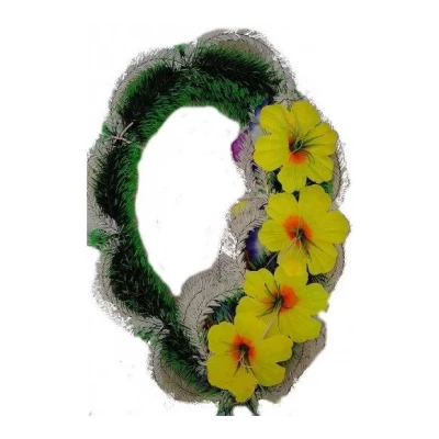 ВЕНОК АЖУРНЫЙ "ПОЛТАВА", ЦВЕТОК НАРЦИСС (АССОРТИ)