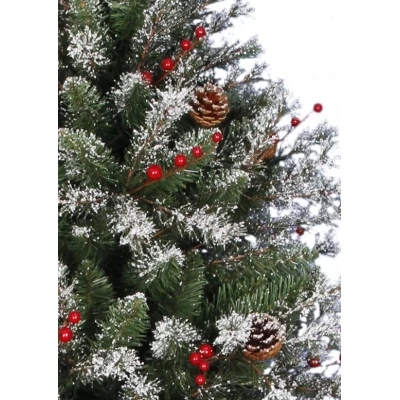 Ель искусственная Заснеженная с шишками и ягодами 2,1 м Ель искусственная Заснеженная с шишками и ягодами 2,1 м