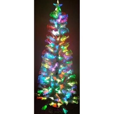 Ель Блестяще-белая 1,5 м оптоволоконная светодиодная