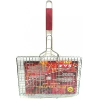 РЕШЕТКА ДЛЯ ГРИЛЯ, БАРБЕКЮ ПРЯМОУГОЛЬНАЯ 25*37СМ №2033