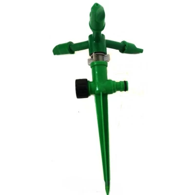 Ороситель вертушка 3-ходовая зеленая под коннектор, с резьбой 3/4