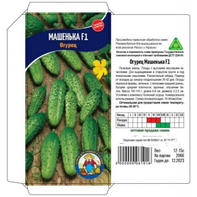 Семена Огурец МАШЕНЬКА F1 – 12-15 семян