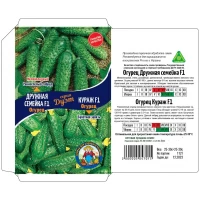 Семена огурец  ДРУЖНАЯ СЕМЕЙКА F1 25-30ШТ + КУРАЖ F1 25-30ШТ \СЕРИЯ ДУЭТ\