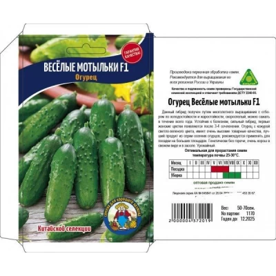 Семена огурец ВЕСЕЛЫЕ МОТЫЛЬКИ F1 – 40-50 шт