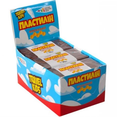 Пластилін восковий Travel Kids коричневий 30г Гамма