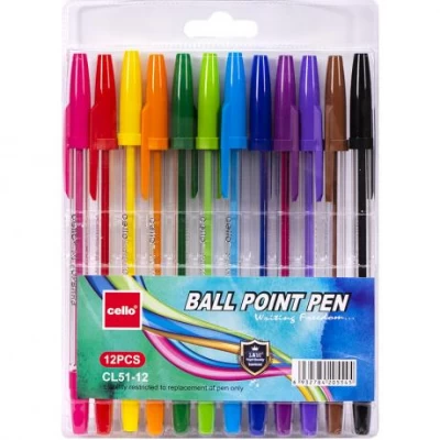 Набор шариковых ручек "Cello" CL51-12 "КОРВИНА" 12 цветов