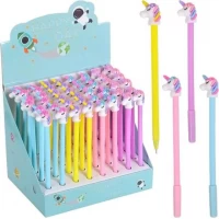 Ручка гелевая 6025 "единорог" синяя