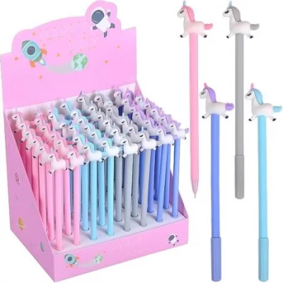 Ручка гелевая 6029 "Единорог" синяя