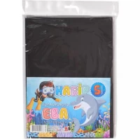 Фоаміран чорний EVA-028, А4,21х29,7см,2,00 мм 5 аркуш.