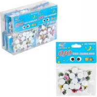 Набор для поделок глаза цветные 1,2 см 121 Набор для поделок глаза цветные 1,2 см 121