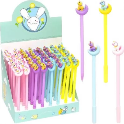 Ручка гелевая 6048 "Луна-Единорог" синяя