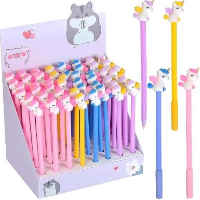 Ручка гелевая 6065 "Единорог" синяя