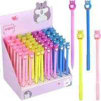 Ручка гелевая 6061 "Сова" синяя