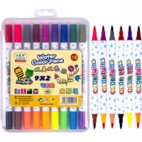 Фломастер двухцветный 9 штук 18 цветов 8059-18 в пластиковом боксе