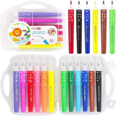 Фломастер - пензлик 12 кольорів 1010-12 в пластиковому боксі
