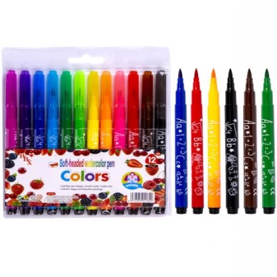 Фломастер - пензлик 12 кольорів Colors 1818-12